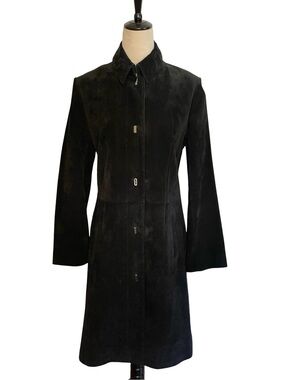 Bernardo Suede Long Jacket
